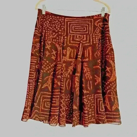 Chaps‎ Sz 8 Geometric Print A Line Skirt Office Business - Picture 1 of 11
